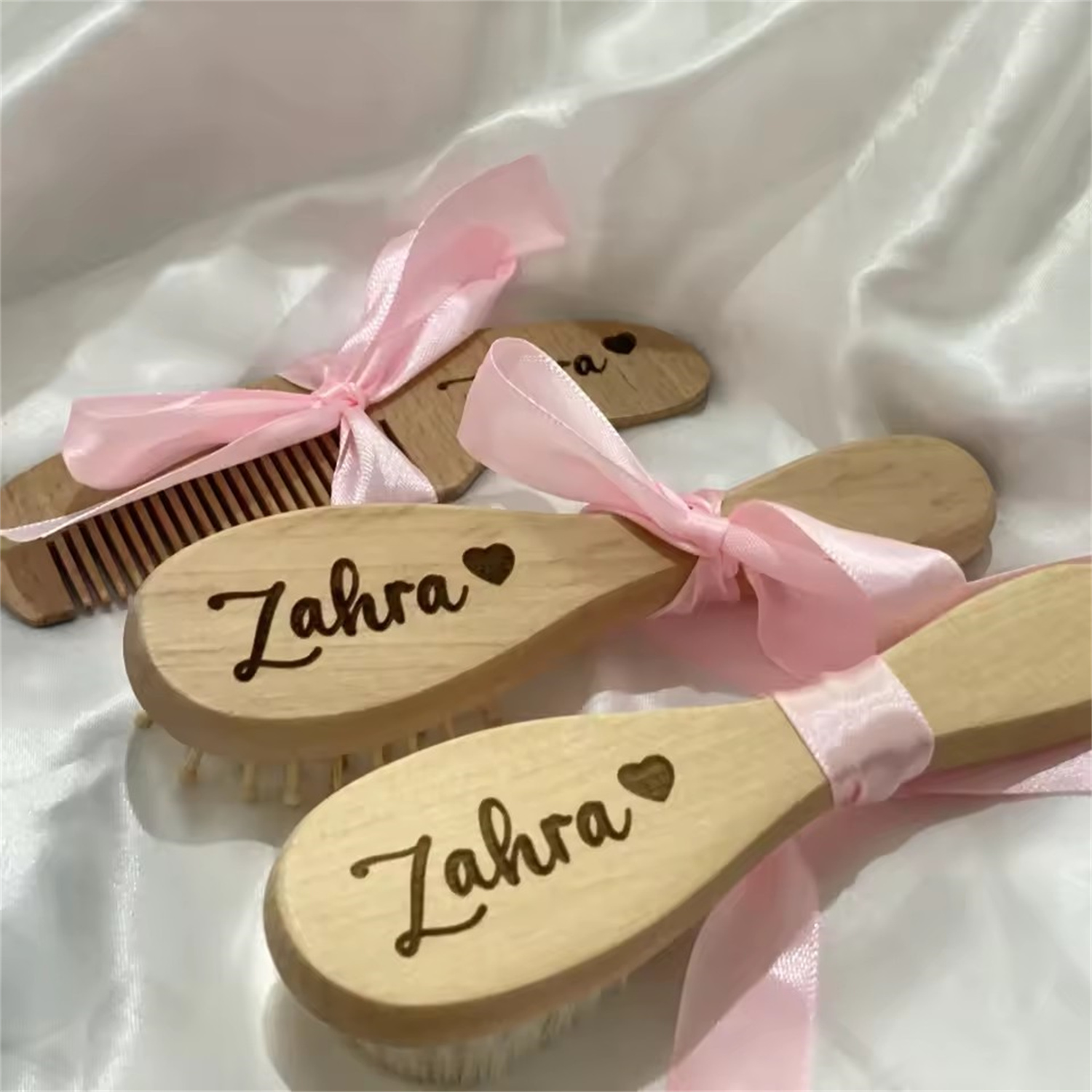 House Hair Care - Personalized Baby Care Hair Brush Pure