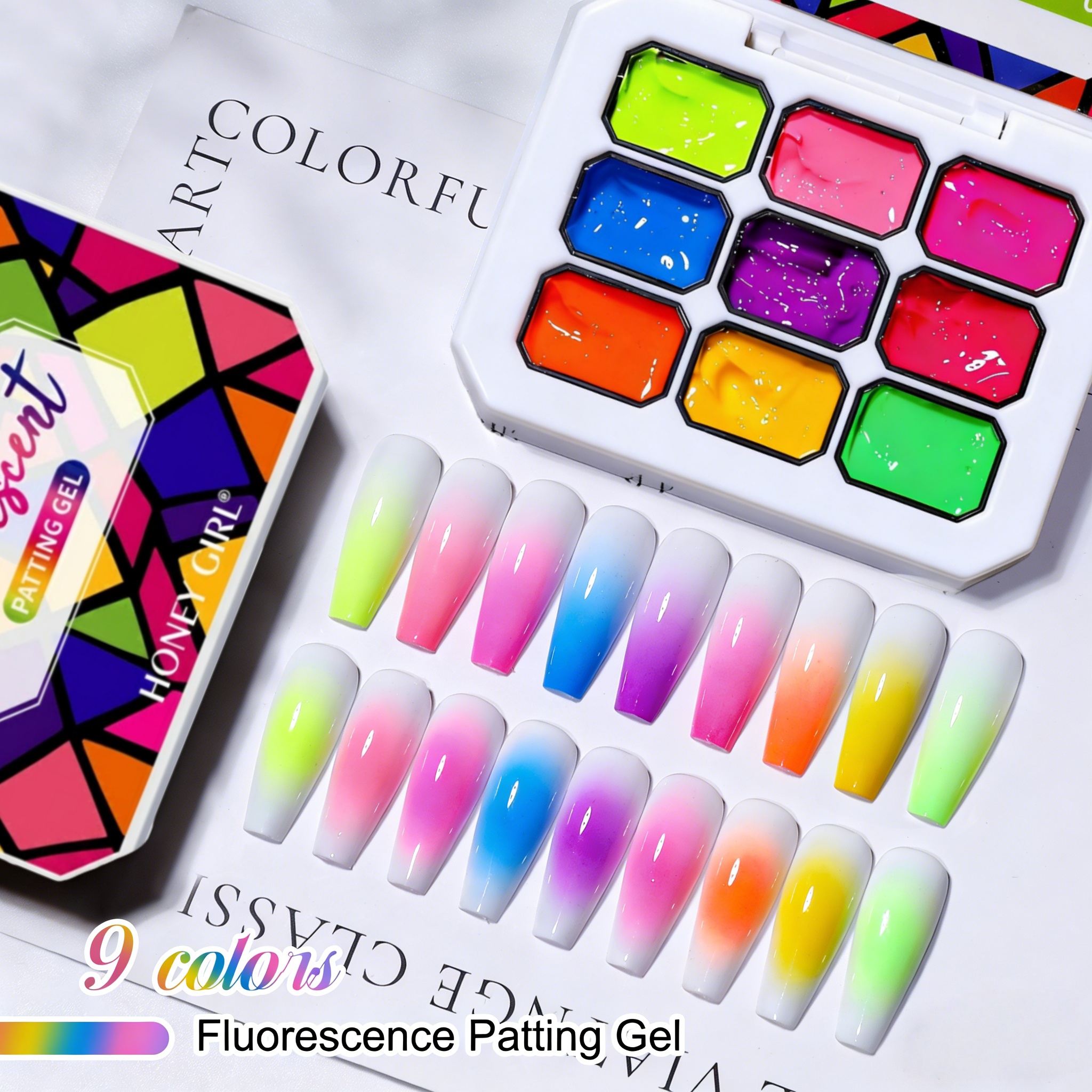 Hair Care Gel - 9-color solid nail polish ，pat gel，