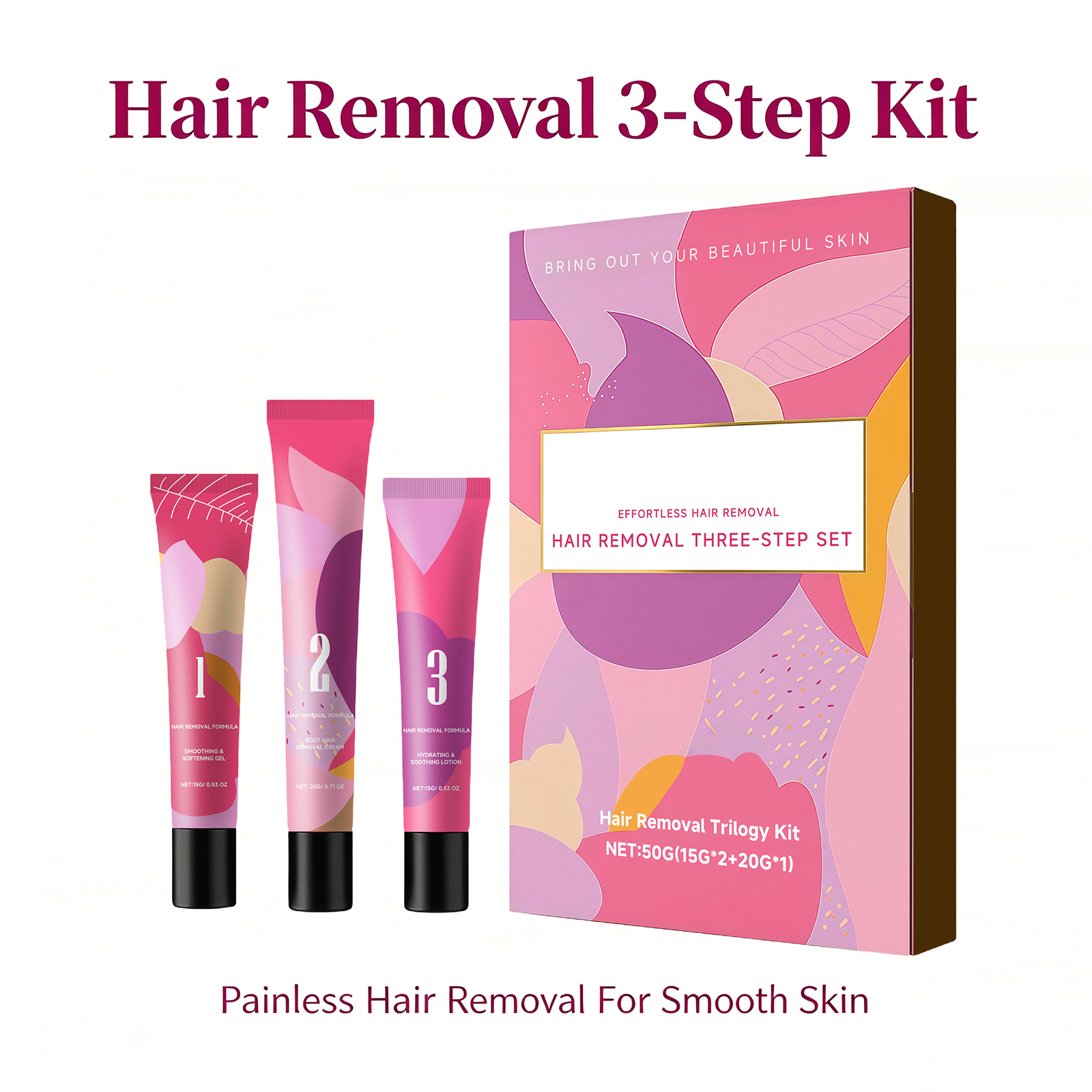 Hair Care Step - Facial Hair Removal 3-Step Set for