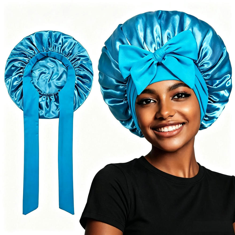 Satin Hair Bonnet - Satin Bonnets for Sleeping Women Silk