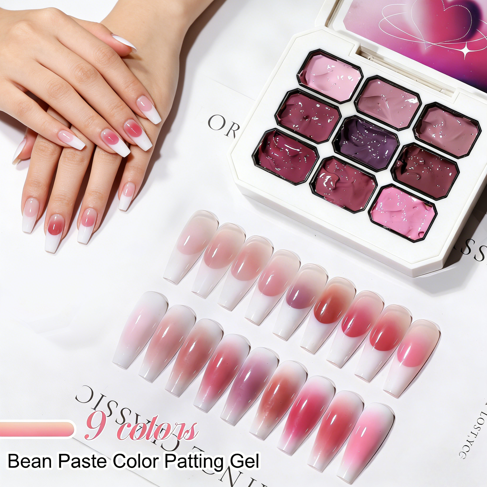 Hair Care Gel - 1pc 9 Colors Pink Patting gel