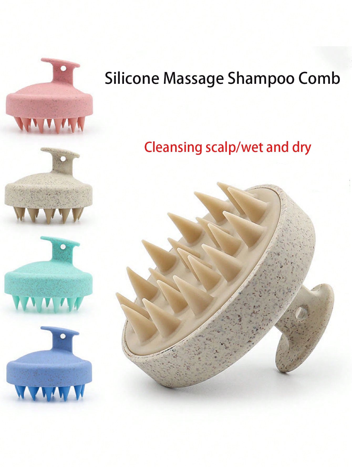 Hair Care Routine - 1PC Silicone Shampoo Brush Head for