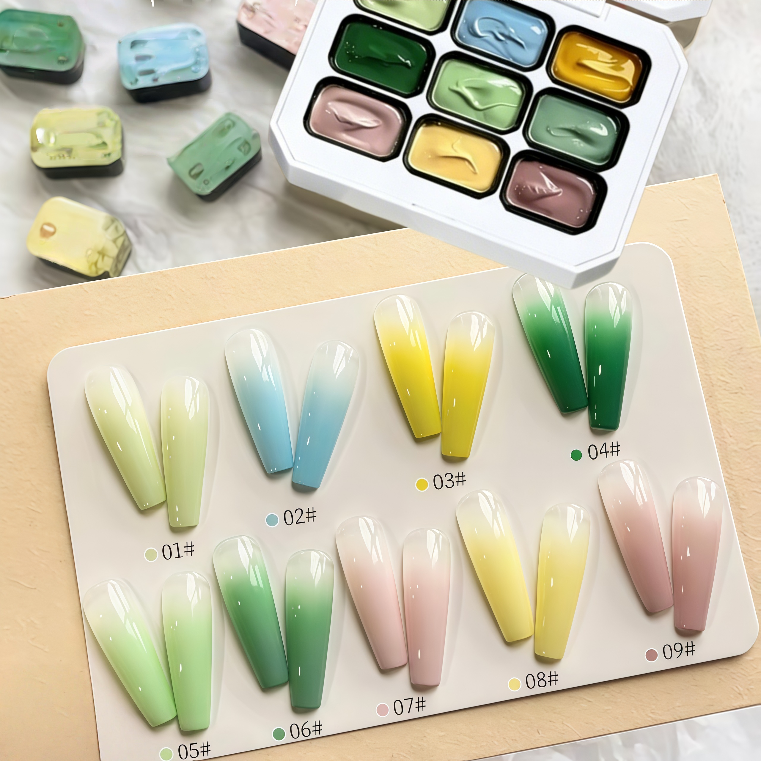 9-color solid nail polish,Bean - Hair Care Gel incelemesi ve fiyatı