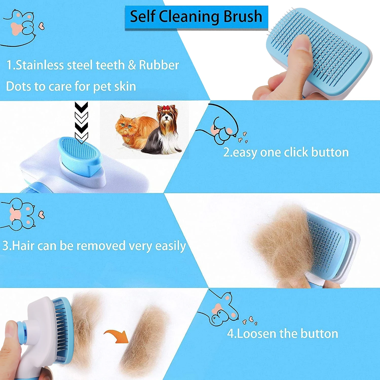 Dog Hair Remover Brush Cat Hai - Hair Care Long Hair incelemesi ve fiyatı