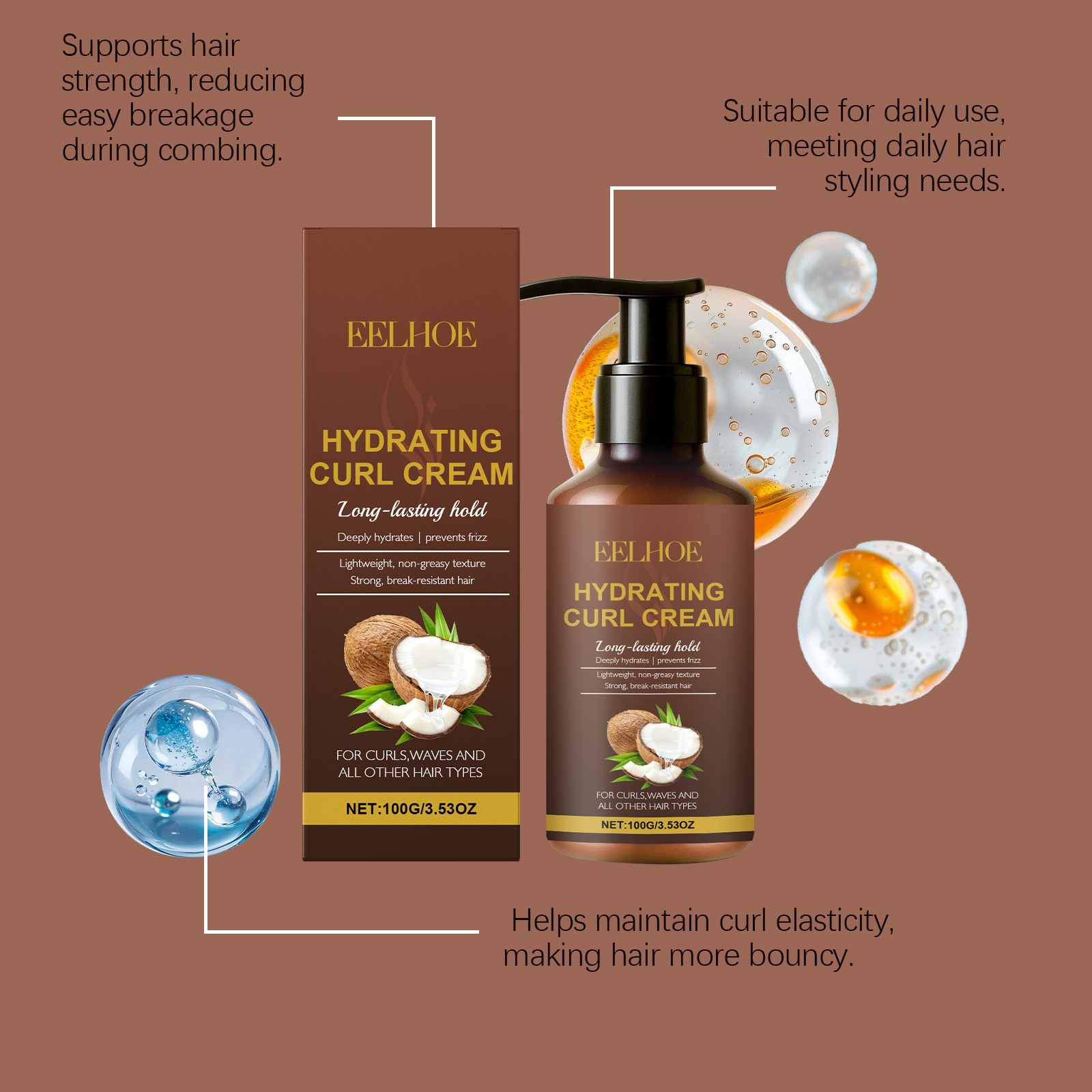 Curl Styling Cream for Wavy an - Hair Care Long Hair incelemesi ve fiyatı