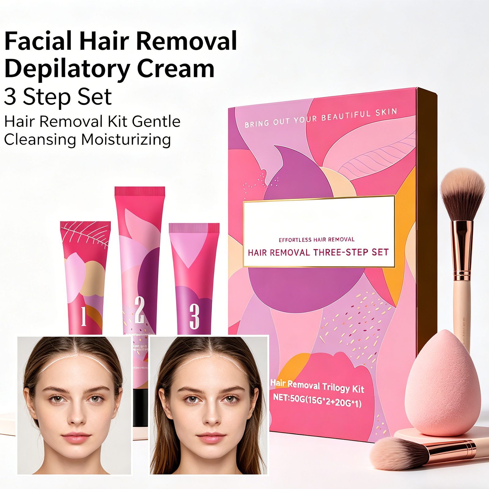 Facial Hair Removal 3-Step Kit - Hair Care Step incelemesi ve fiyatı