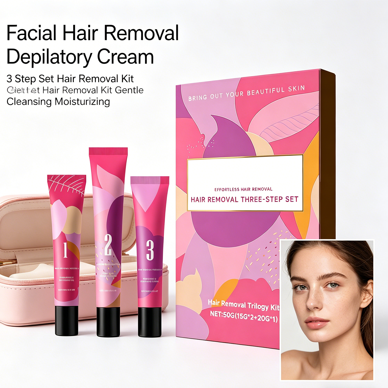 Facial Hair Removal 3-Step Kit - Hair Care Step incelemesi ve fiyatı
