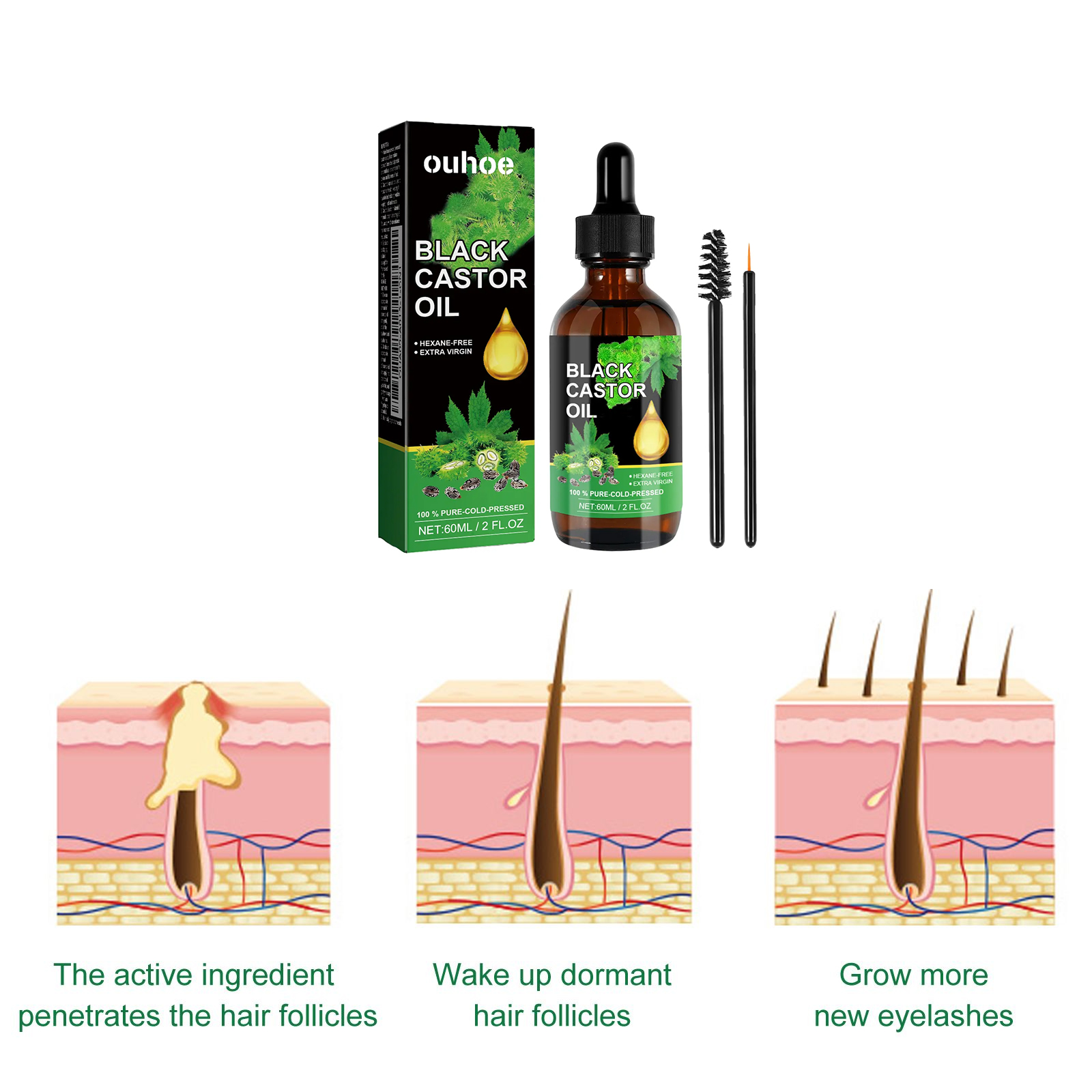 Black Castor Oil for Hair Eyeb - Hair Care Ouai incelemesi ve fiyatı