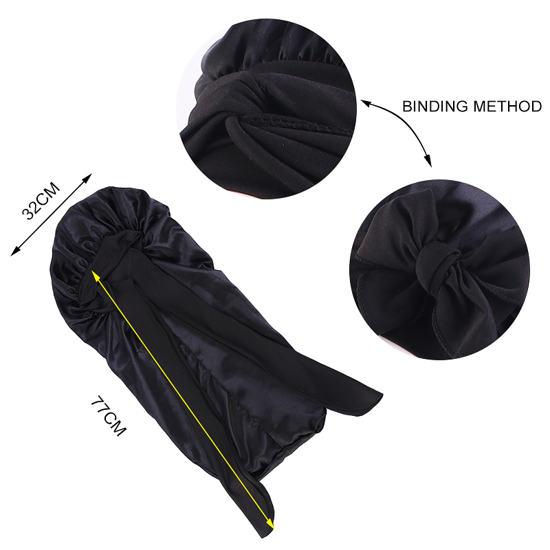 Solid Color Bowknot Braid Bonn - Satin Hair Bonnet incelemesi ve fiyatı