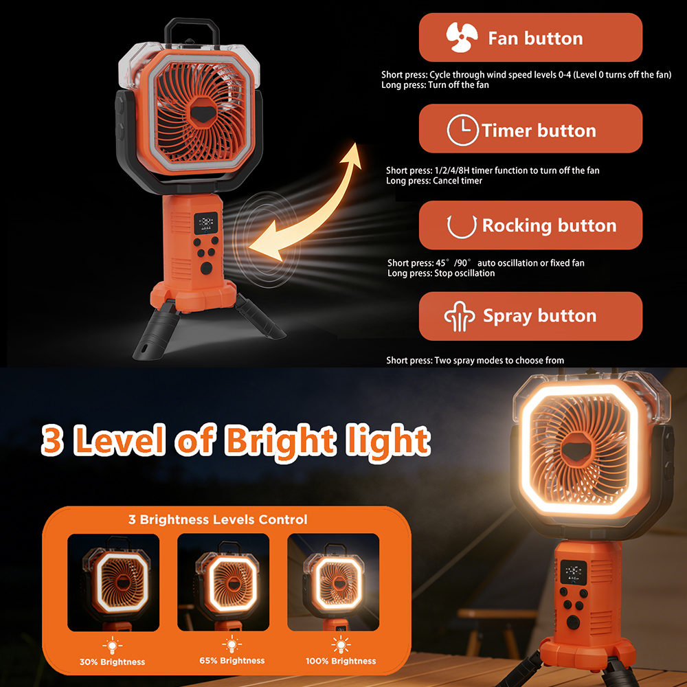 30000mAh Cooling Floor Fan wit - Hair Care Spray incelemesi ve fiyatı