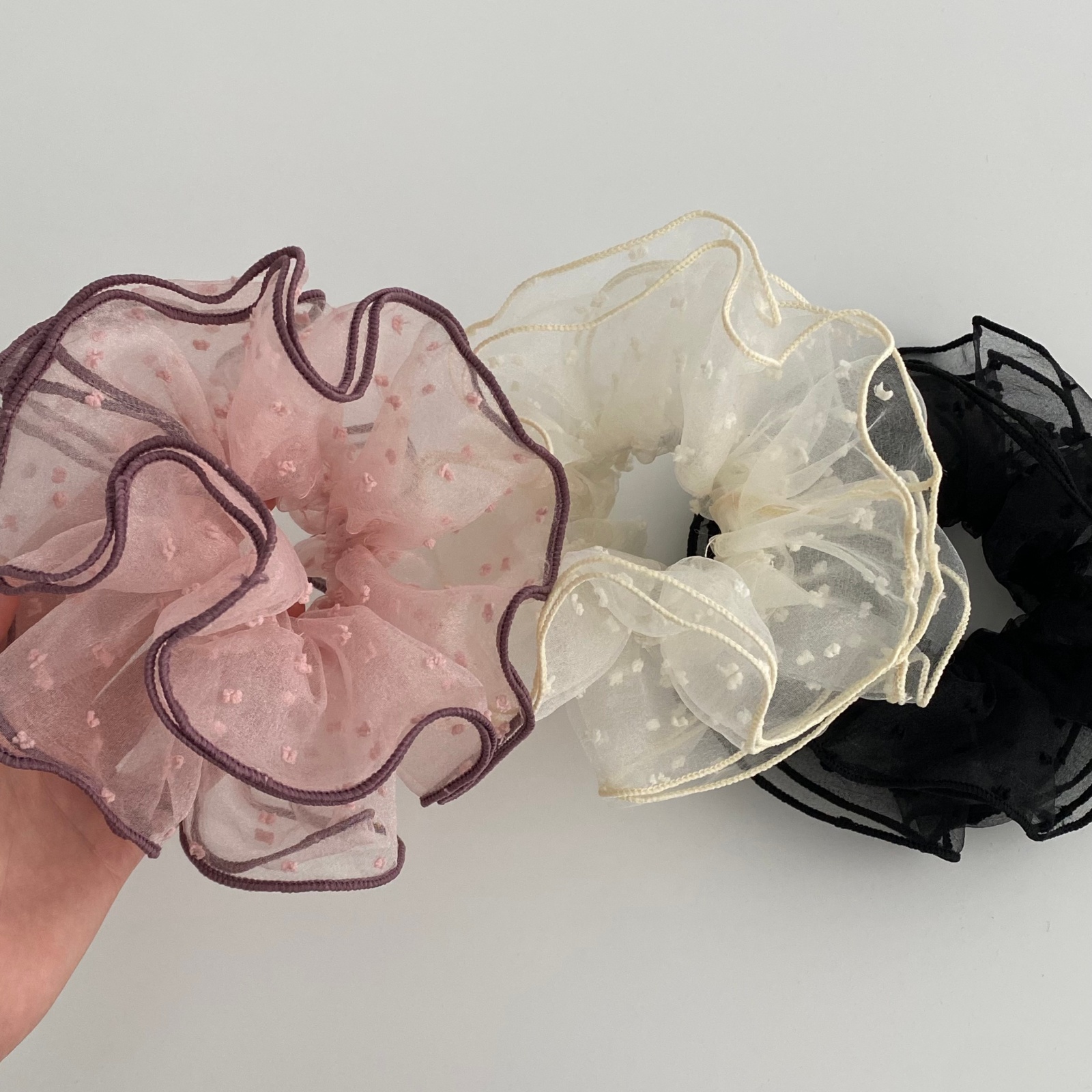 1PC Summer Ruffled Sheer Tulle - Hair Net Invisible incelemesi ve fiyatı
