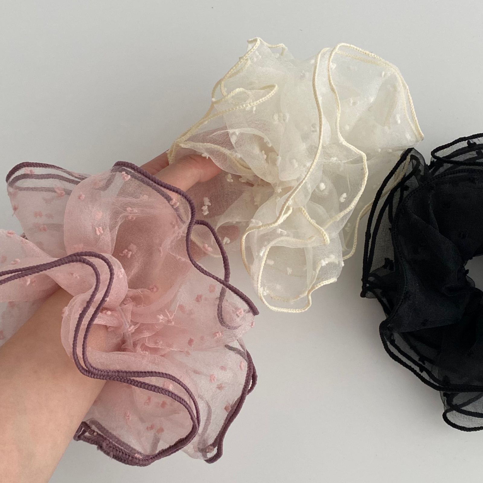 1PC Summer Ruffled Sheer Tulle - Hair Net Invisible incelemesi ve fiyatı