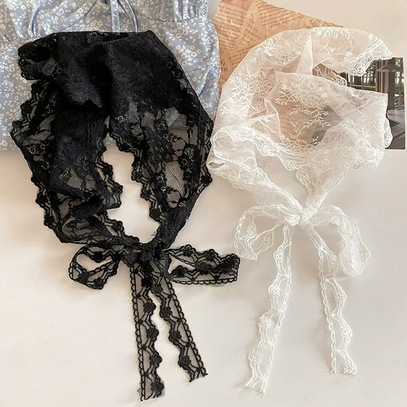 Lace Up Floral Triangle Headsc - Hair Net Invisible incelemesi ve fiyatı