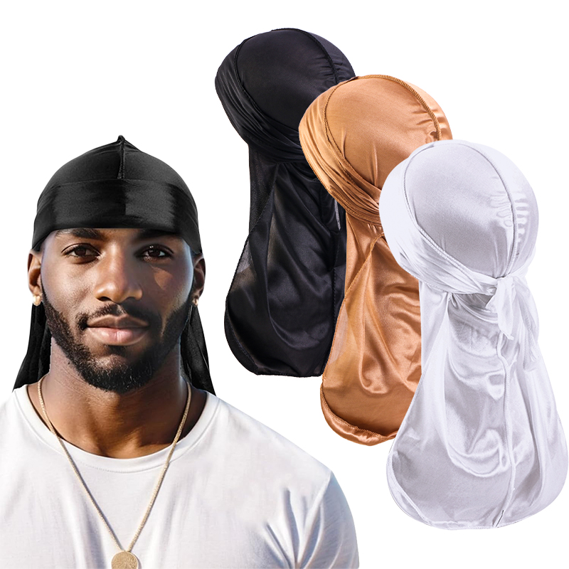 3PCS/LOT Long Durag Silk Satin - Satin Hair Bonnet incelemesi ve fiyatı