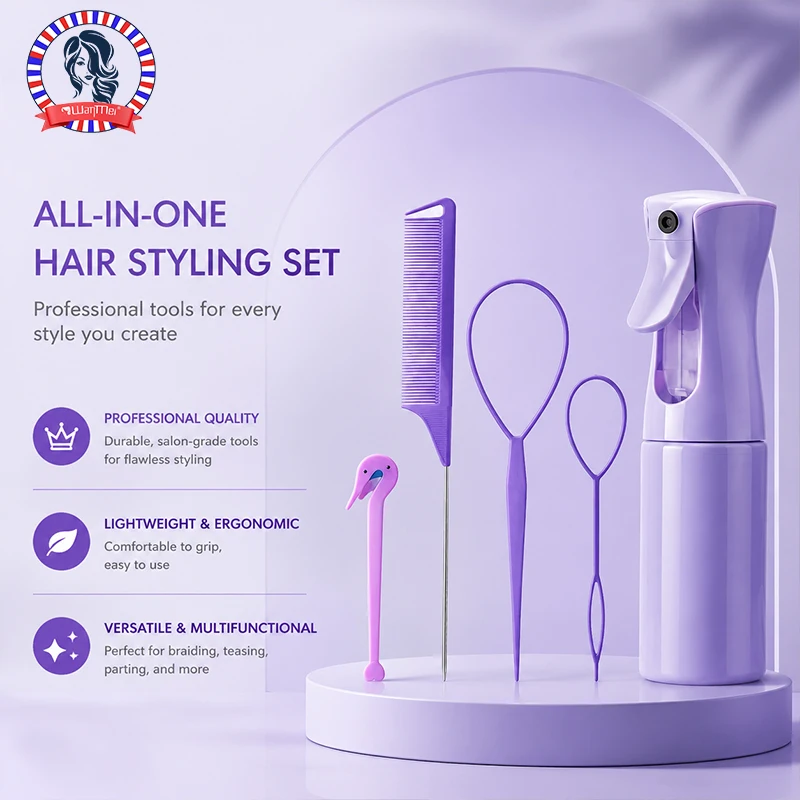 4/5/6pcs Hair Brush Set Hairdr - Hair Care Spray incelemesi ve fiyatı