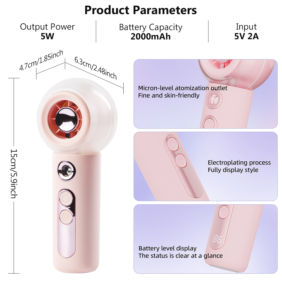 Handheld Misting Fan Portable  - Hair Care Spray incelemesi ve fiyatı