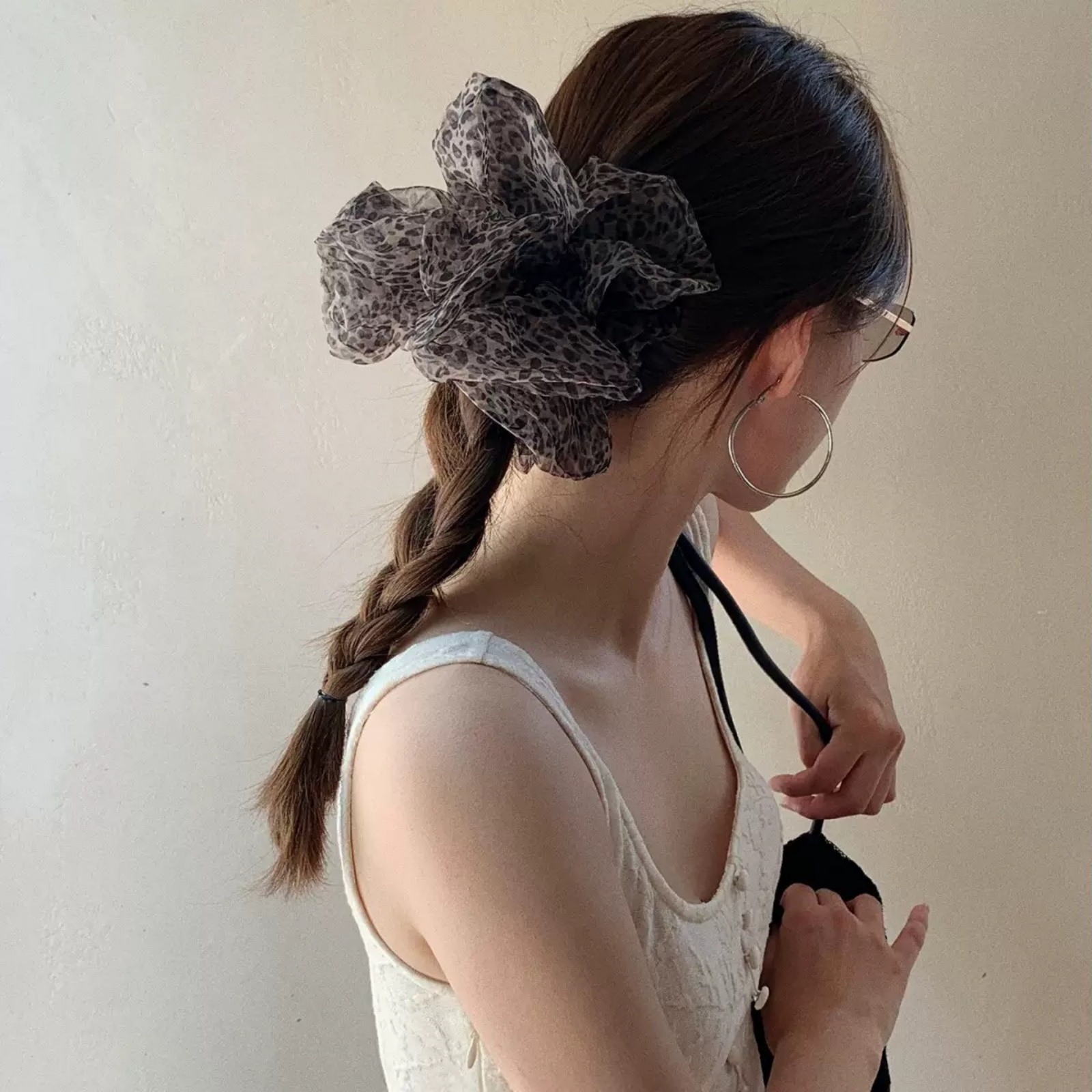 1PC Trendy Leopard Print Mesh  - Hair Net Invisible incelemesi ve fiyatı