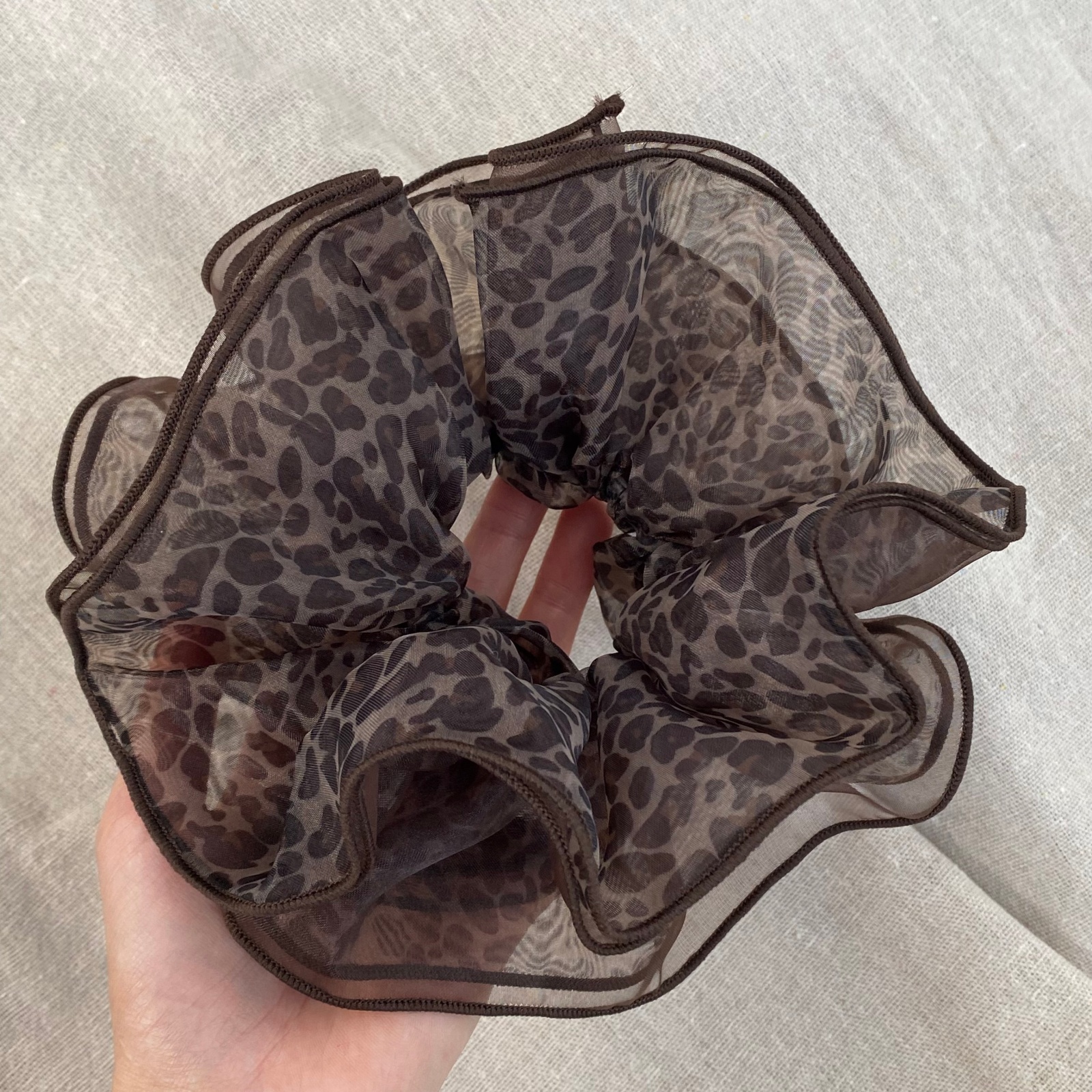 1PC Trendy Leopard Print Mesh  - Hair Net Invisible incelemesi ve fiyatı
