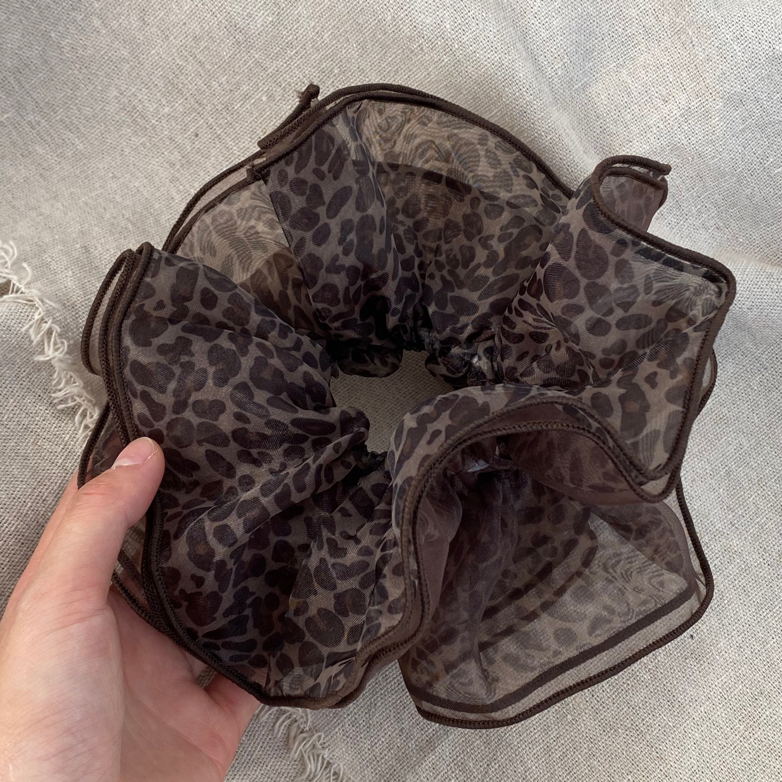1PC Trendy Leopard Print Mesh  - Hair Net Invisible incelemesi ve fiyatı