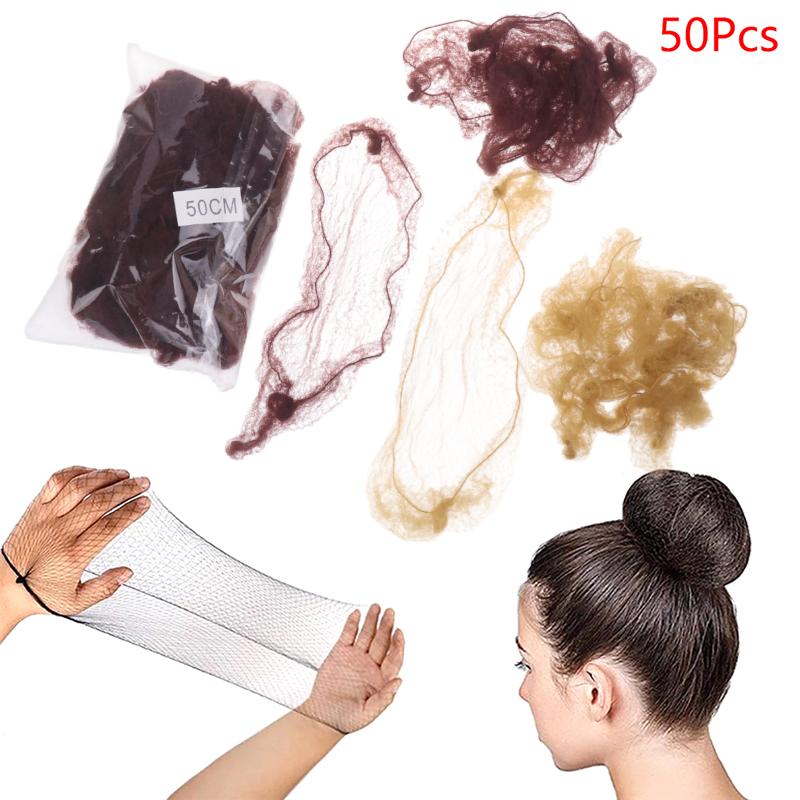 New 50Pcs Hair Net Elastic Bun - Hair Net Invisible incelemesi ve fiyatı