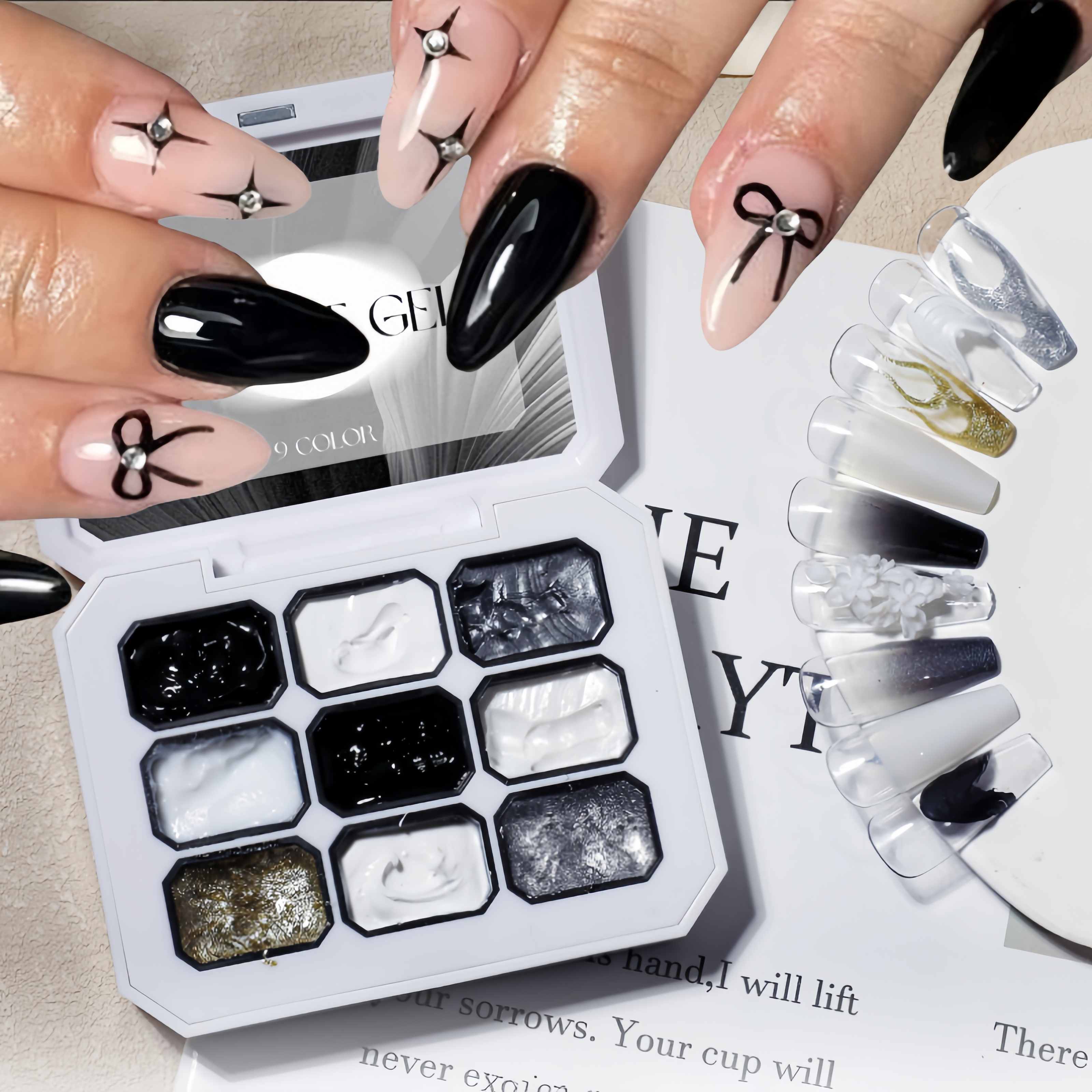 1 set of black and white solid - Hair Care Gel incelemesi ve fiyatı