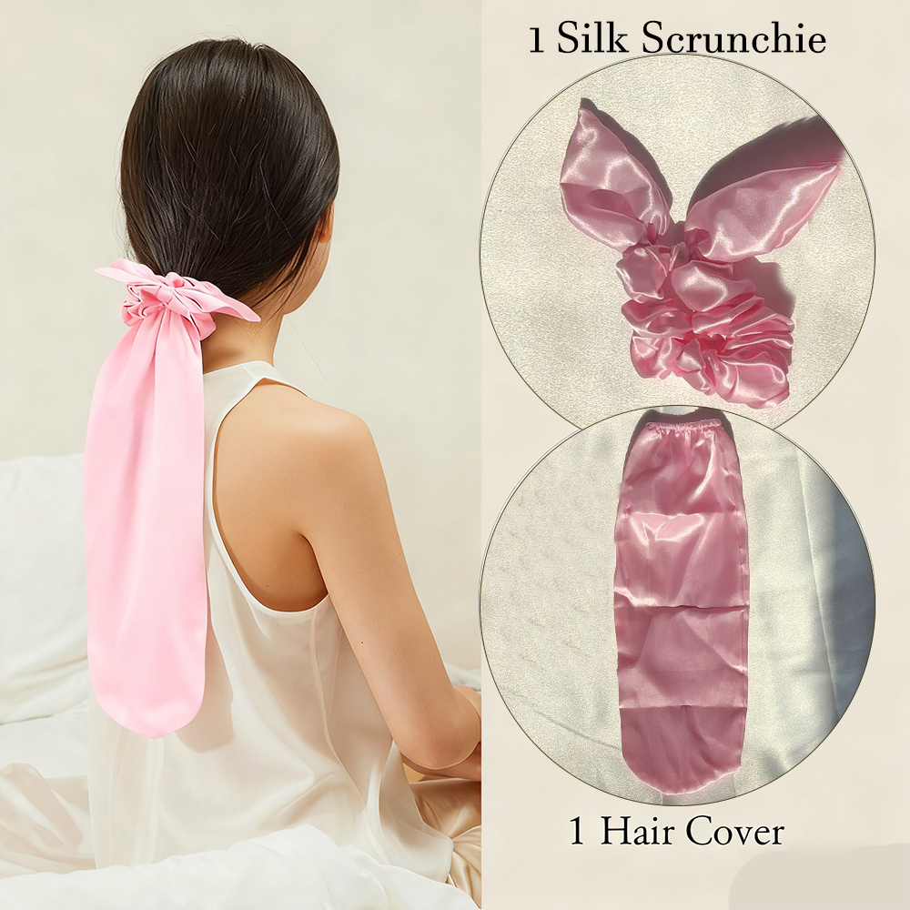 1 Silk Scrunchie+1 Hair Cover  - Satin Hair Bonnet incelemesi ve fiyatı
