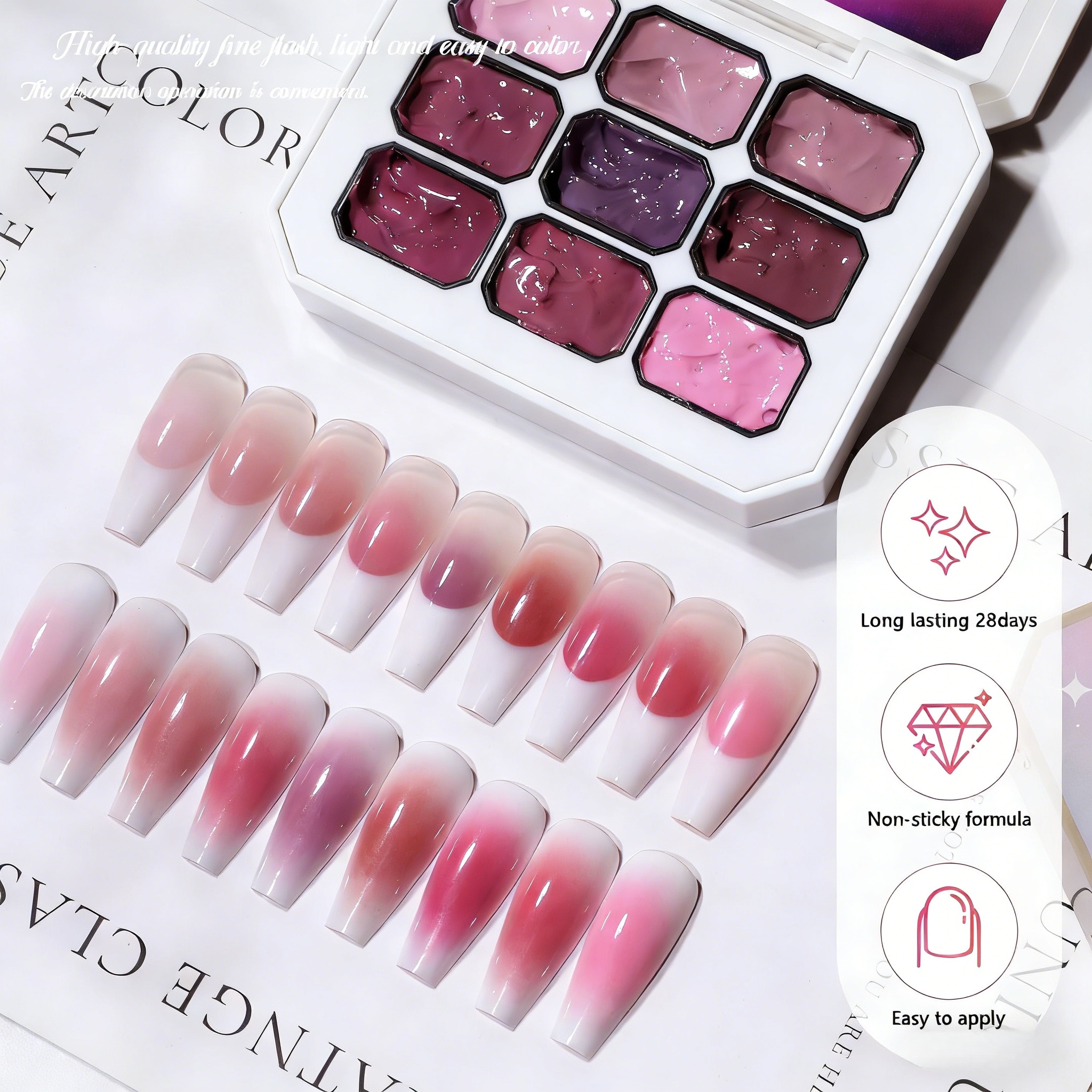 1pc 9 Colors Pink Patting gel  - Hair Care Gel incelemesi ve fiyatı