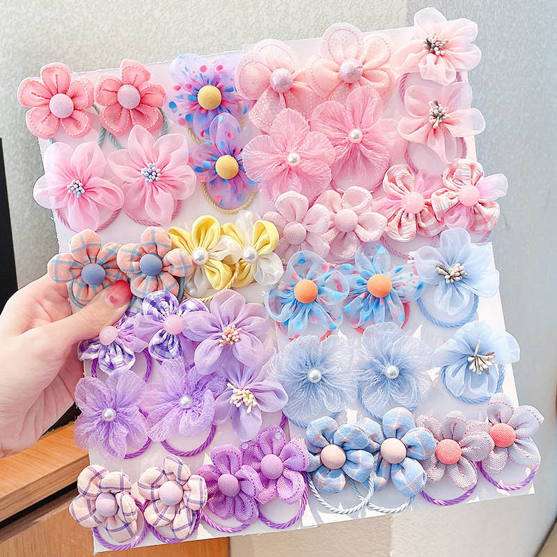 10Pcs Children's mesh flower h - Hair Net Invisible incelemesi ve fiyatı