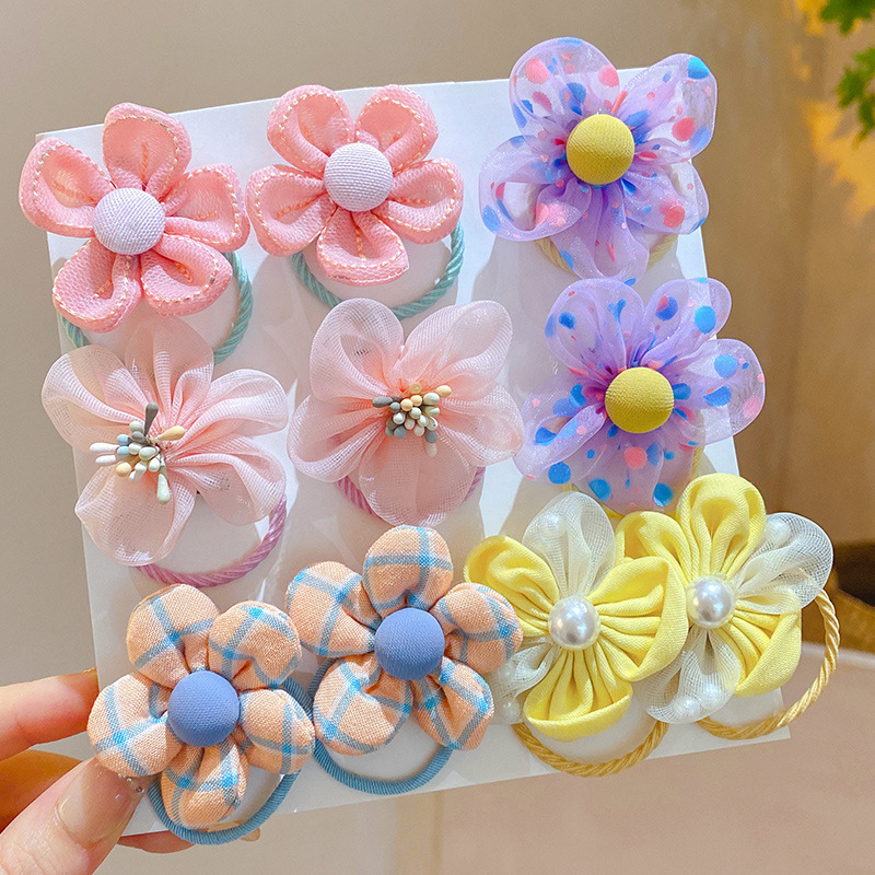 10Pcs Children's mesh flower h - Hair Net Invisible incelemesi ve fiyatı